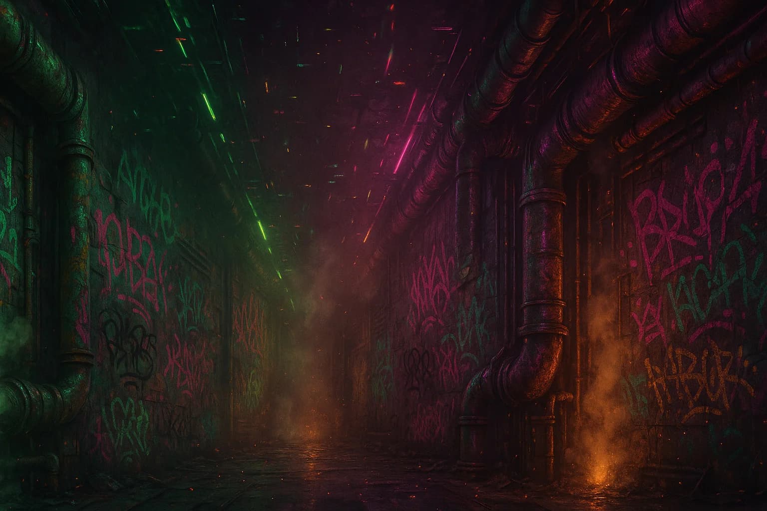 Gritty Sci-Fi Urban Landscape