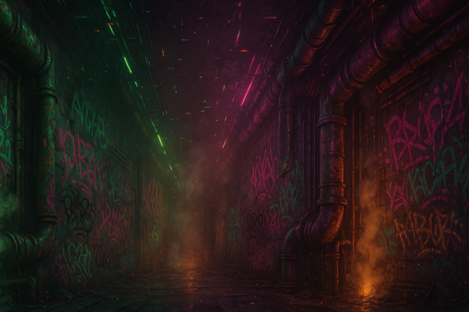 Gritty Sci-Fi Urban Landscape